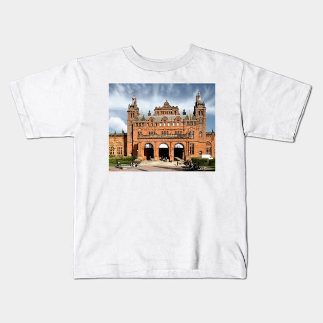 Kelvingrove Art Gallery , Glasgow , Scotland Kids T-Shirt by goldyart